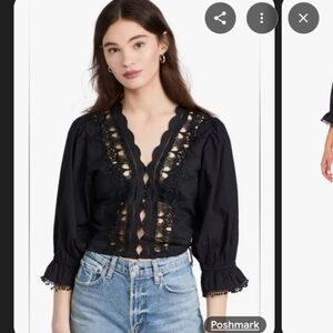 Free People Tops Free People Lace Top Louella